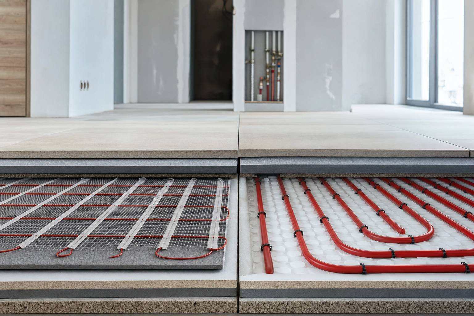 Suelo radiante eléctrico vs hidráulico: diferencias, costes y qué elegir en una reforma